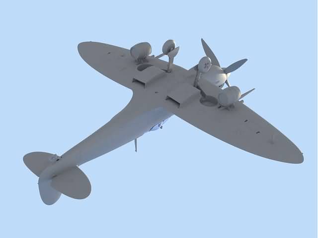 ICM Spitfire Mk.IXC Modellbausatz - British Fighter WWII Beer Delivery 1:48